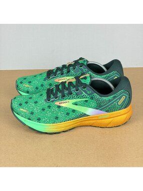 Brooks Ghost 14 Run Lucky Athletic Running Shoes Womens 10 Clover Rainbow Green